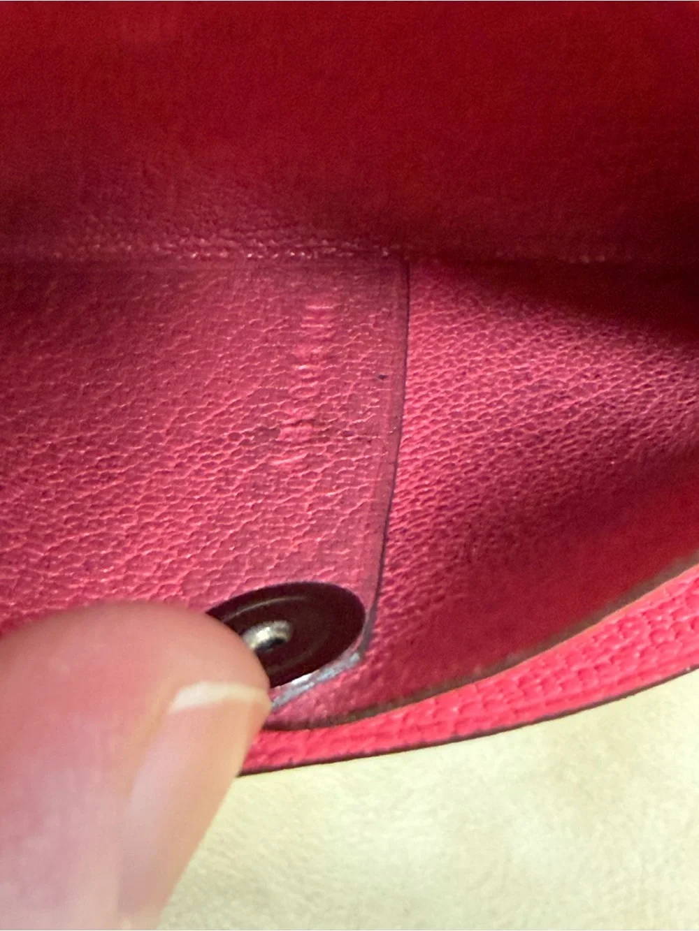 Hermes pebbled leather